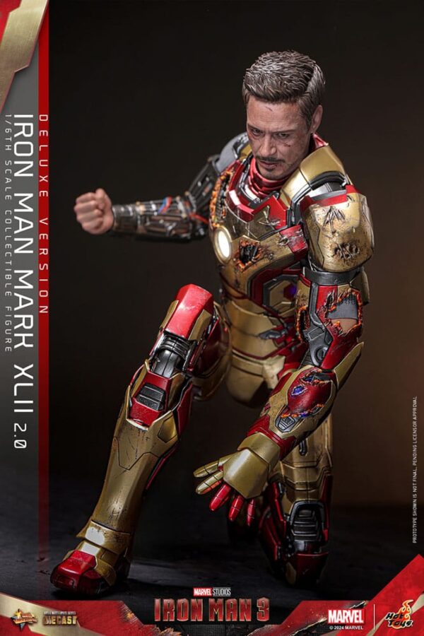 Iron Man 3 Movie Masterpiece Diecast Akció Figura 1/6 Iron Man Mark XLII (2.0) Deluxe 32 cm Iron Man 3 Movie Masterpiece Diecast Akció Figura 1/6 Iron Man Mark XLII (2.0) Deluxe 32 cm