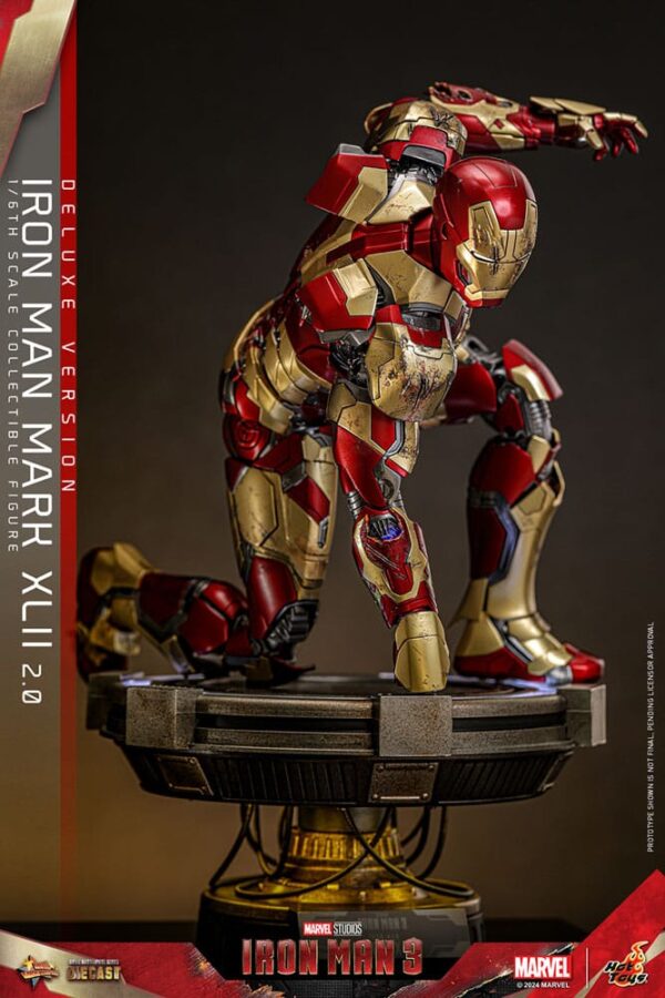 Iron Man 3 Movie Masterpiece Diecast Akció Figura 1/6 Iron Man Mark XLII (2.0) Deluxe 32 cm Iron Man 3 Movie Masterpiece Diecast Akció Figura 1/6 Iron Man Mark XLII (2.0) Deluxe 32 cm