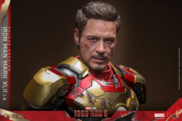 Iron Man 3 Movie Masterpiece Diecast Akció Figura 1/6 Iron Man Mark XLII (2.0) Deluxe 32 cm Iron Man 3 Movie Masterpiece Diecast Akció Figura 1/6 Iron Man Mark XLII (2.0) Deluxe 32 cm