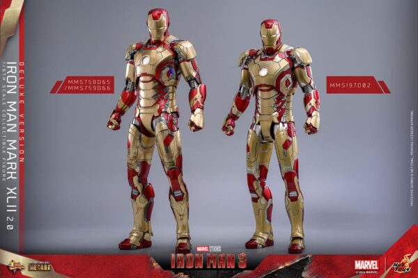 Iron Man 3 Movie Masterpiece Diecast Akció Figura 1/6 Iron Man Mark XLII (2.0) Deluxe 32 cm Iron Man 3 Movie Masterpiece Diecast Akció Figura 1/6 Iron Man Mark XLII (2.0) Deluxe 32 cm