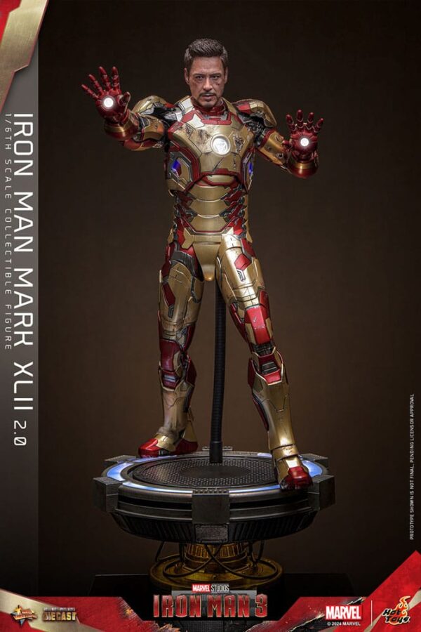 Iron Man 3 Movie Masterpiece Diecast Akció Figura 1/6 Iron Man Mark XLII (2.0) 32 cm