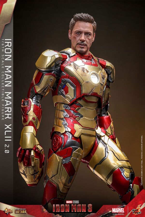 Iron Man 3 Movie Masterpiece Diecast Akció Figura 1/6 Iron Man Mark XLII (2.0) 32 cm