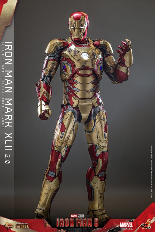 Iron Man 3 Movie Masterpiece Diecast Akció Figura 1/6 Iron Man Mark XLII (2.0) 32 cm