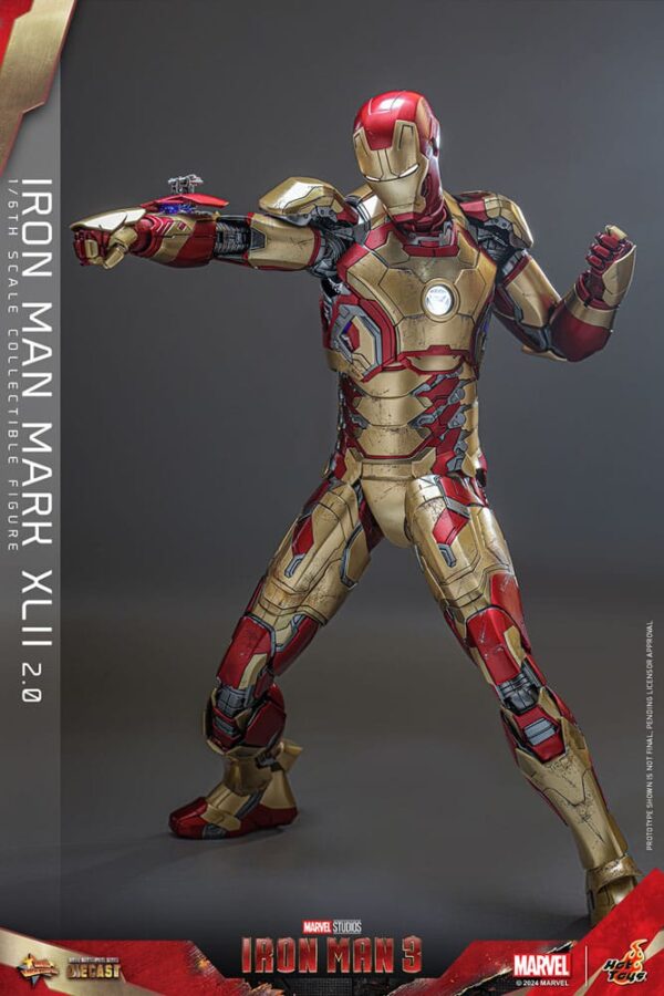 Iron Man 3 Movie Masterpiece Diecast Akció Figura 1/6 Iron Man Mark XLII (2.0) 32 cm