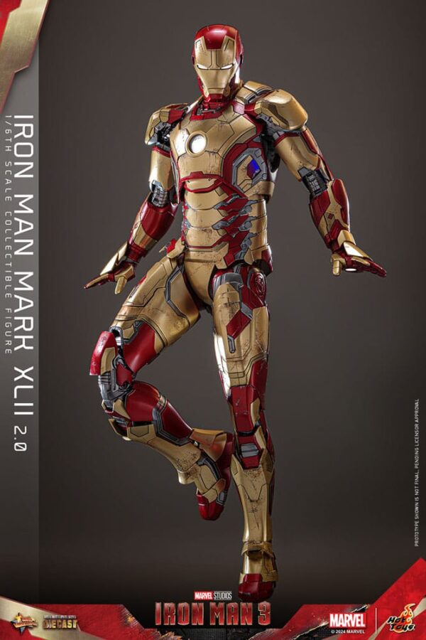 Iron Man 3 Movie Masterpiece Diecast Akció Figura 1/6 Iron Man Mark XLII (2.0) 32 cm