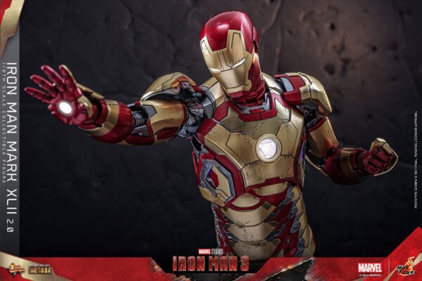 Iron Man 3 Movie Masterpiece Diecast Akció Figura 1/6 Iron Man Mark XLII (2.0) 32 cm