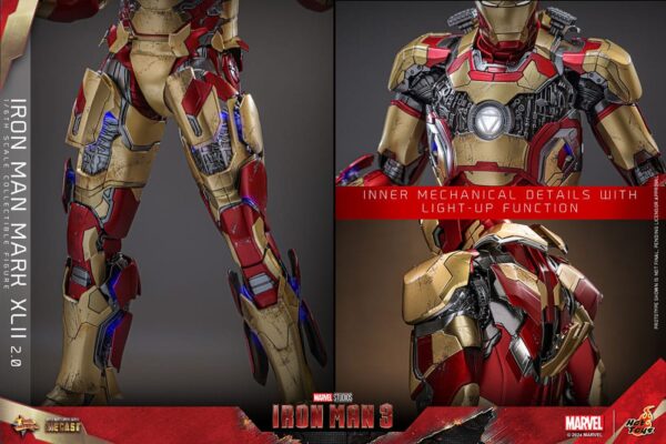 Iron Man 3 Movie Masterpiece Diecast Akció Figura 1/6 Iron Man Mark XLII (2.0) 32 cm