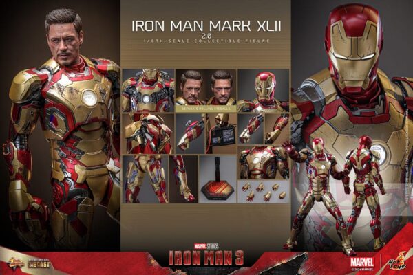Iron Man 3 Movie Masterpiece Diecast Akció Figura 1/6 Iron Man Mark XLII (2.0) 32 cm