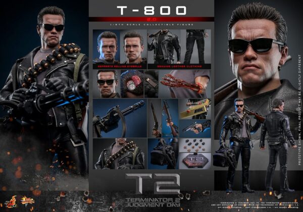 Terminator 2 Movie Masterpiece Akció Figura 1/6 T-800 2.0 32 cm
