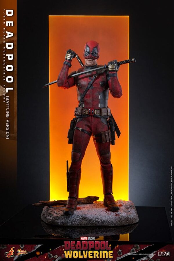 Deadpool & Wolverine Movie Masterpiece Akció Figura 1/6 Deadpool (Battling Version) 31 cm