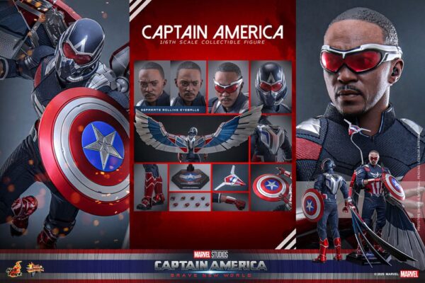 Captain America: Brave New World Movie Masterpiece Akció Figura 1/6 Captain America 30 cm