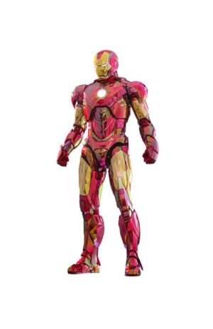 Iron Man Movie Masterpiece Diecast Akció Figura 1/6 Iron Man Mark VI (Fractal Armor) Hot Toys Exclusive 33 cm