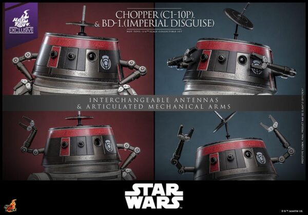Star Wars Akció Figura Set 1/6 Chopper (C1-10P™) & BD-1™ (Imperial Disguise) 18 cm & 8 cm Star Wars Akció Figura Set 1/6 Chopper (C1-10P™) & BD-1™ (Imperial Disguise) 18 cm & 8 cm