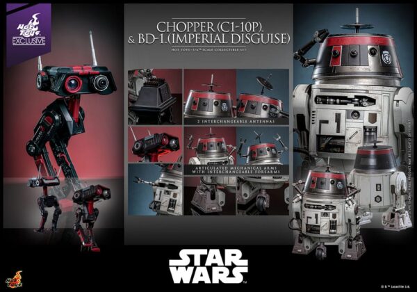 Star Wars Akció Figura Set 1/6 Chopper (C1-10P™) & BD-1™ (Imperial Disguise) 18 cm & 8 cm Star Wars Akció Figura Set 1/6 Chopper (C1-10P™) & BD-1™ (Imperial Disguise) 18 cm & 8 cm