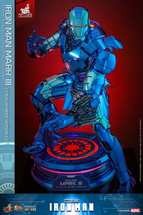 Iron Man Movie Masterpiece Diecast Akció Figura 1/6 Iron Man Mark III (Stealth Mode Ver.) 2.0 Hot Toys Exclusive 33 cm Iron Man Movie Masterpiece Diecast Akció Figura 1/6 Iron Man Mark III (Stealth Mode Ver.) 2.0 Hot Toys Exclusive 33 cm