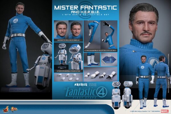 The Fantastic Four: First Steps Movie Masterpiece Akció Figura 2-Pack 1/6 Mister Fantastic & H.E.R.B.I.E. 30 cm The Fantastic Four: First Steps Movie Masterpiece Akció Figura 2-Pack 1/6 Mister Fantastic & H.E.R.B.I.E. 30 cm