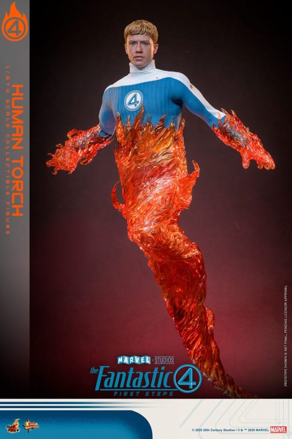 The Fantastic Four: First Steps Movie Masterpiece Akció Figura 1/6 Human Torch 30 cm