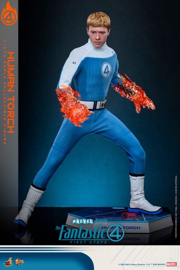 The Fantastic Four: First Steps Movie Masterpiece Akció Figura 1/6 Human Torch 30 cm