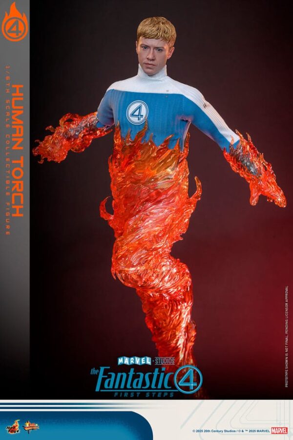 The Fantastic Four: First Steps Movie Masterpiece Akció Figura 1/6 Human Torch 30 cm