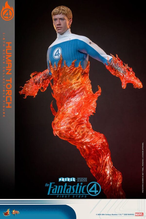 The Fantastic Four: First Steps Movie Masterpiece Akció Figura 1/6 Human Torch 30 cm