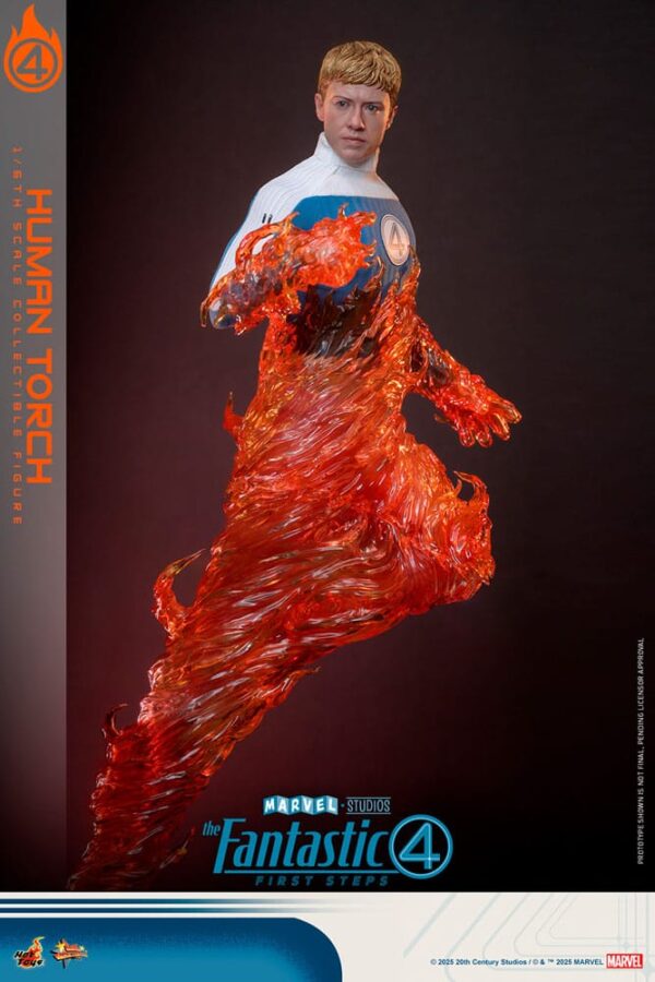 The Fantastic Four: First Steps Movie Masterpiece Akció Figura 1/6 Human Torch 30 cm