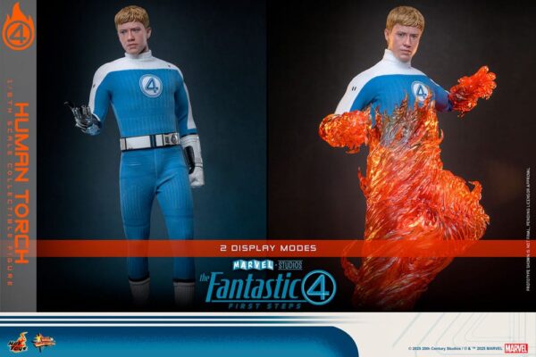 The Fantastic Four: First Steps Movie Masterpiece Akció Figura 1/6 Human Torch 30 cm