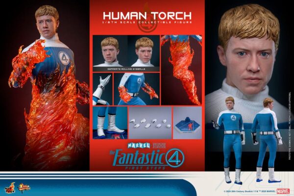 The Fantastic Four: First Steps Movie Masterpiece Akció Figura 1/6 Human Torch 30 cm