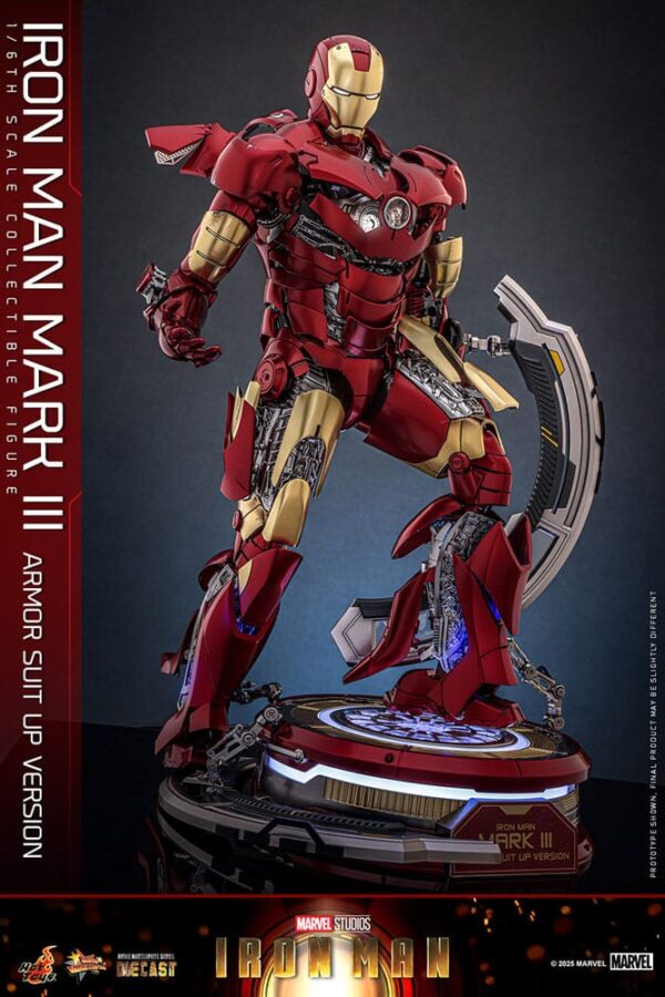 Iron Man Movie Masterpiece Diecast Akció Figura 1/6 Iron Man Mark III (Armor Suit Up Version) 32 cm Iron Man Movie Masterpiece Diecast Akció Figura 1/6 Iron Man Mark III (Armor Suit Up Version) 32 cm
