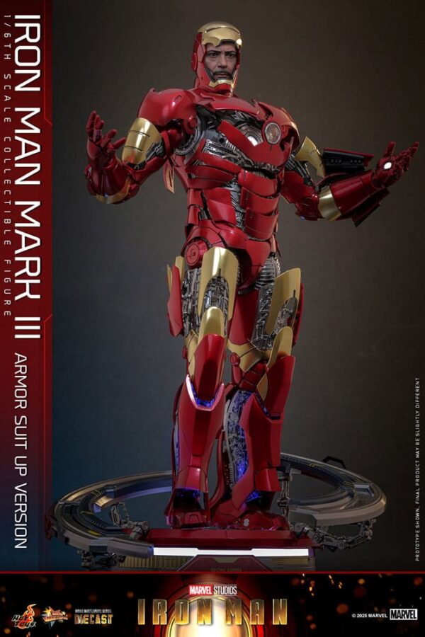 Iron Man Movie Masterpiece Diecast Akció Figura 1/6 Iron Man Mark III (Armor Suit Up Version) 32 cm Iron Man Movie Masterpiece Diecast Akció Figura 1/6 Iron Man Mark III (Armor Suit Up Version) 32 cm