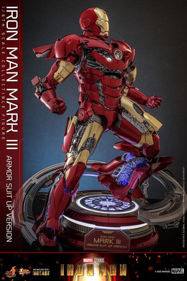 Iron Man Movie Masterpiece Diecast Akció Figura 1/6 Iron Man Mark III (Armor Suit Up Version) 32 cm Iron Man Movie Masterpiece Diecast Akció Figura 1/6 Iron Man Mark III (Armor Suit Up Version) 32 cm