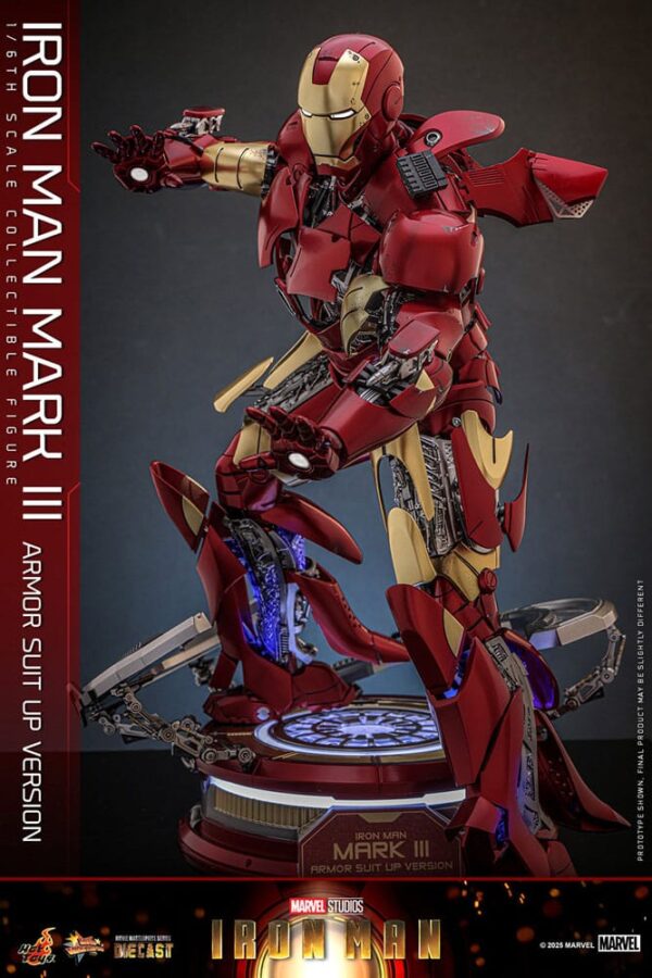 Iron Man Movie Masterpiece Diecast Akció Figura 1/6 Iron Man Mark III (Armor Suit Up Version) 32 cm Iron Man Movie Masterpiece Diecast Akció Figura 1/6 Iron Man Mark III (Armor Suit Up Version) 32 cm