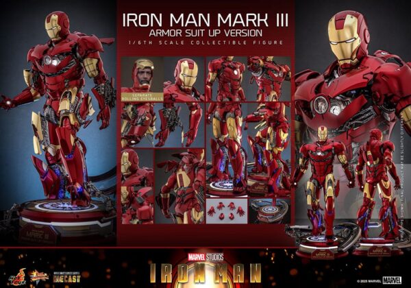 Iron Man Movie Masterpiece Diecast Akció Figura 1/6 Iron Man Mark III (Armor Suit Up Version) 32 cm Iron Man Movie Masterpiece Diecast Akció Figura 1/6 Iron Man Mark III (Armor Suit Up Version) 32 cm