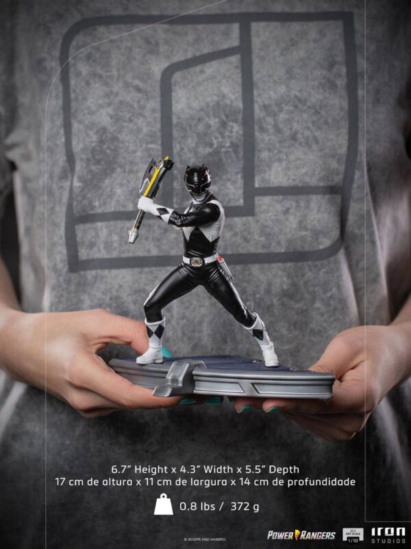 Power Rangers BDS Art Scale Szobor 1/10 Black Ranger 17 cm