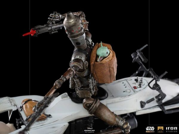 Star Wars The Mandalorian Deluxe Art Scale Szobor 1/10 IG-11 & The Child 20 cm