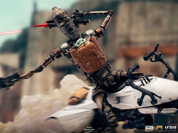 Star Wars The Mandalorian Deluxe Art Scale Szobor 1/10 IG-11 & The Child 20 cm