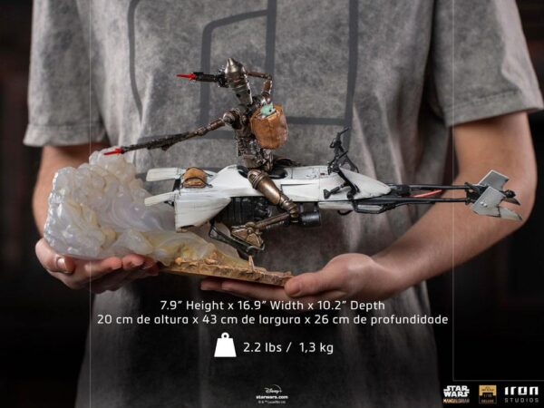 Star Wars The Mandalorian Deluxe Art Scale Szobor 1/10 IG-11 & The Child 20 cm