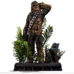 Star Wars Episode VI Art Scale Szobor 1/10 Chewbacca and Tokkat 22 cm
