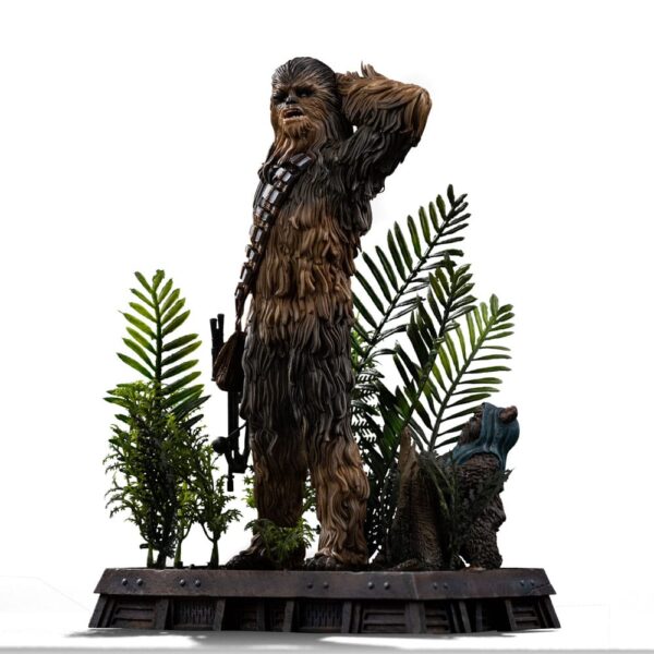Star Wars Episode VI Art Scale Szobor 1/10 Chewbacca and Tokkat 22 cm