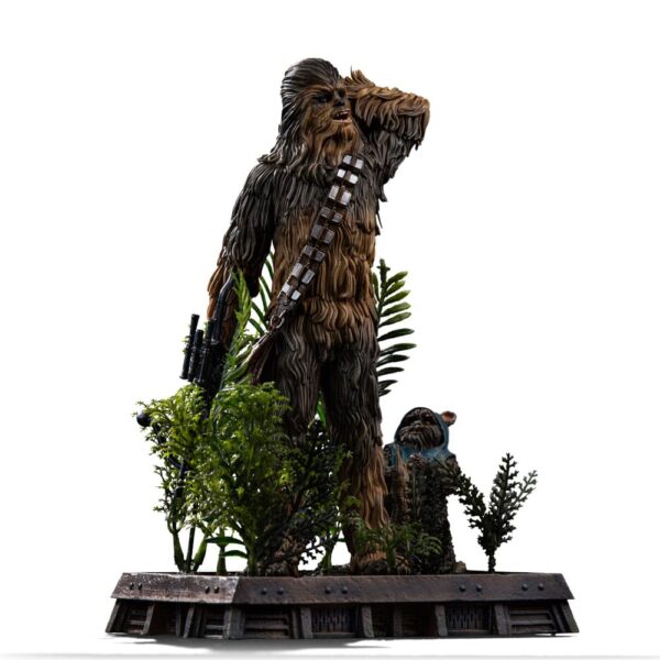 Star Wars Episode VI Art Scale Szobor 1/10 Chewbacca and Tokkat 22 cm