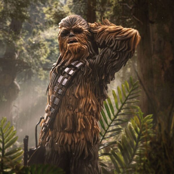 Star Wars Episode VI Art Scale Szobor 1/10 Chewbacca and Tokkat 22 cm