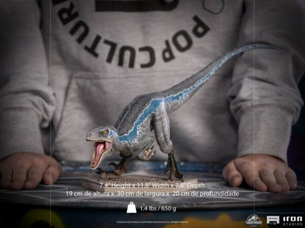 Jurassic World Fallen Kingdom Art Scale Szobor 1/10 Blue 19 cm