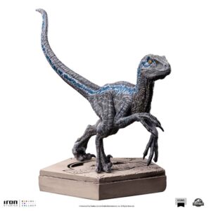 Jurassic World Icons Szobor Velociraptor Blue 9 cm