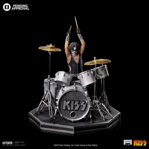 Kiss Art Scale Szobor 1/10 Peter Criss Limited Edtition 22 cm