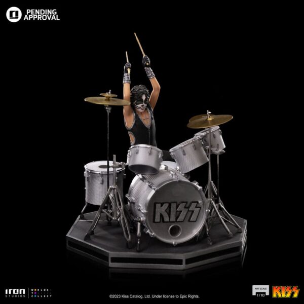 Kiss Art Scale Szobor 1/10 Peter Criss Limited Edtition 22 cm