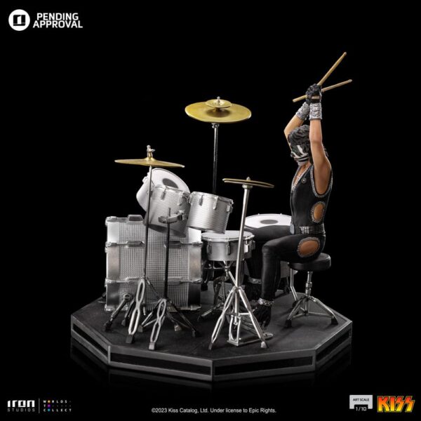 Kiss Art Scale Szobor 1/10 Peter Criss Limited Edtition 22 cm