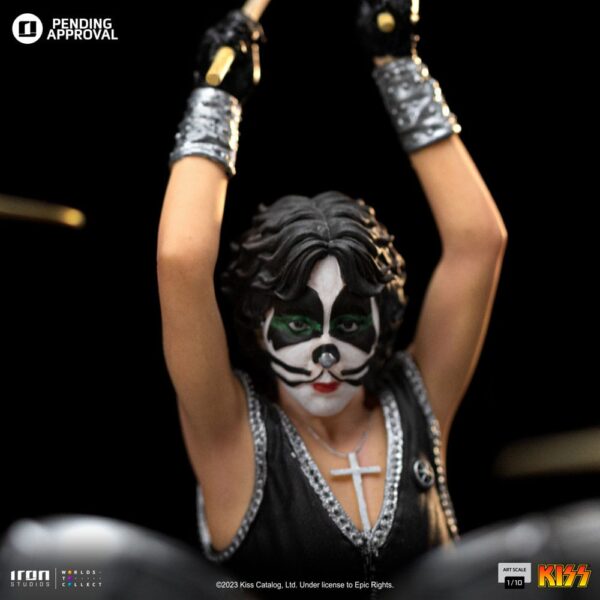Kiss Art Scale Szobor 1/10 Peter Criss Limited Edtition 22 cm