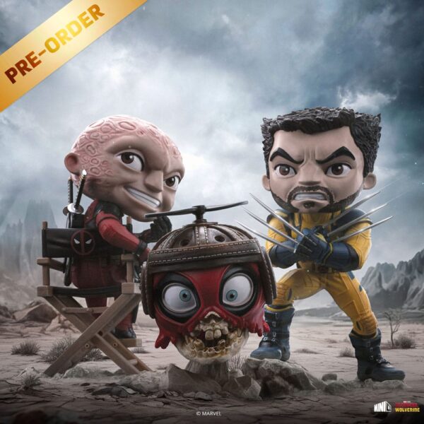 Deadpool & Wolverine Mini Co. PVC Figura Deadpool and Wolverine set Unmasked 14 cm