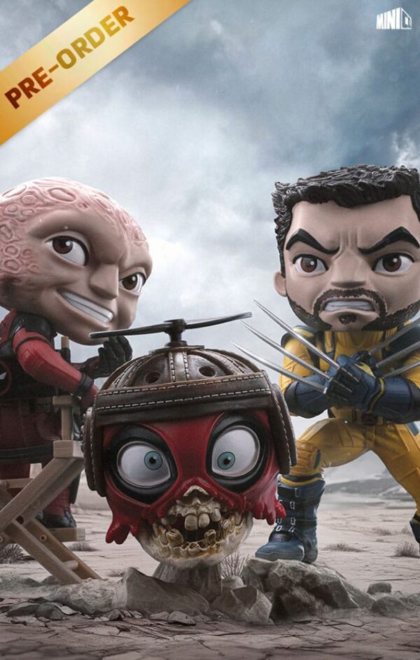 Deadpool & Wolverine Mini Co. PVC Figura Deadpool and Wolverine set Unmasked 14 cm