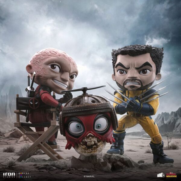 Deadpool & Wolverine Mini Co. PVC Figura Deadpool and Wolverine set Unmasked 14 cm