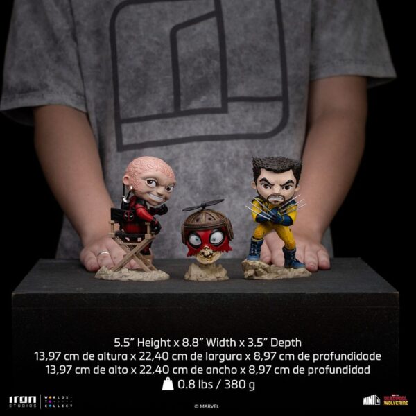 Deadpool & Wolverine Mini Co. PVC Figura Deadpool and Wolverine set Unmasked 14 cm